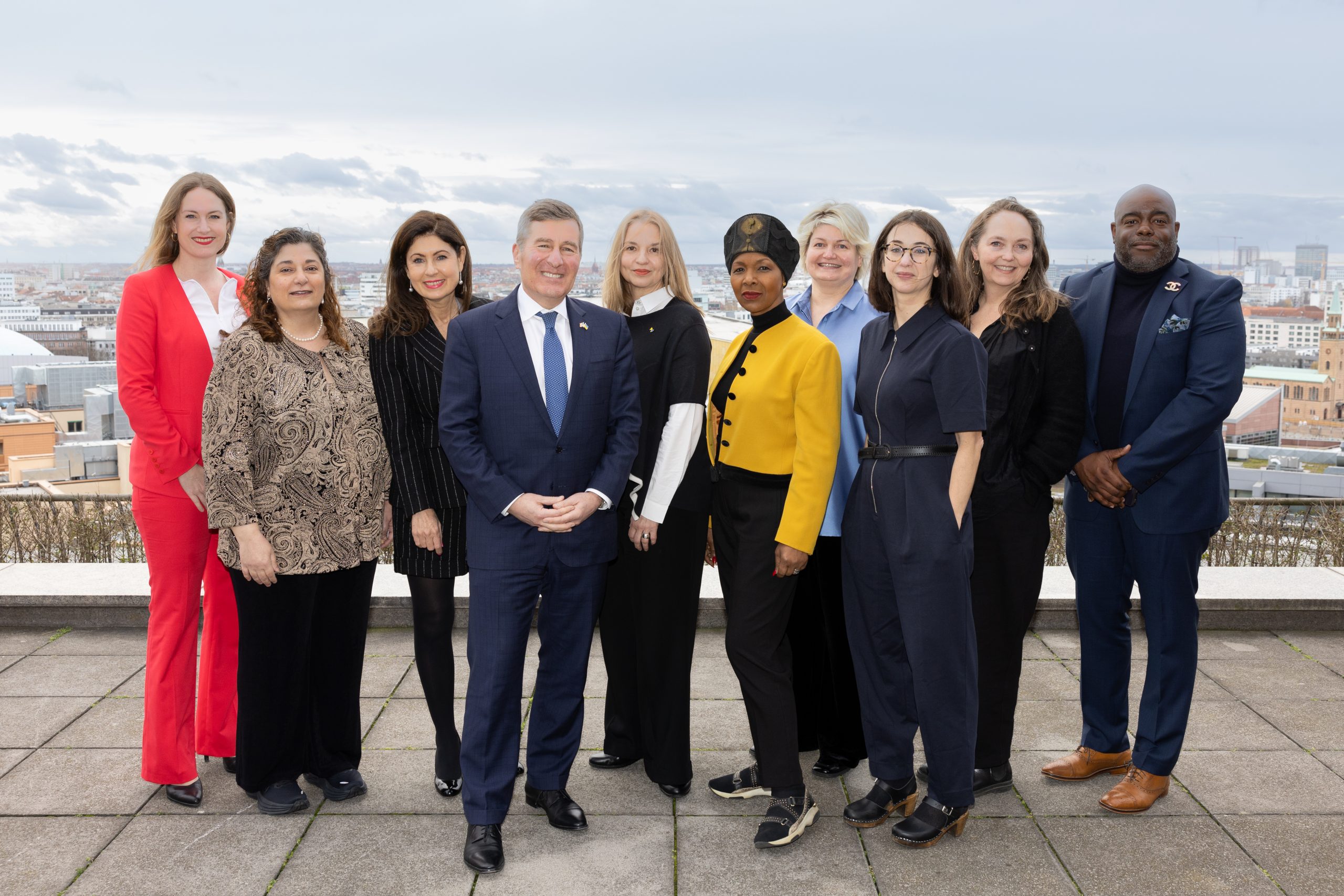 (f.l.t.r.: Patricia Ernst, Morrison Foerster; Cherrie S. Daniels, Cultural Attaché U.S. Embassy Berlin; Christiane Stuetzle, Morrison Foerster; Charles Rivkin, MPA; Anja Dihrberg-Siebler, Casting Director; Euzhan Palcy, Director, Screenwriter, Producer; Sabine Henssler, MPA EMEA; Jennifer Sobol, Warner Bros. Discovery; Gudny Hummelvoll, Producer, Hummelfilm, European Producers Club; John Gibson, MPA)